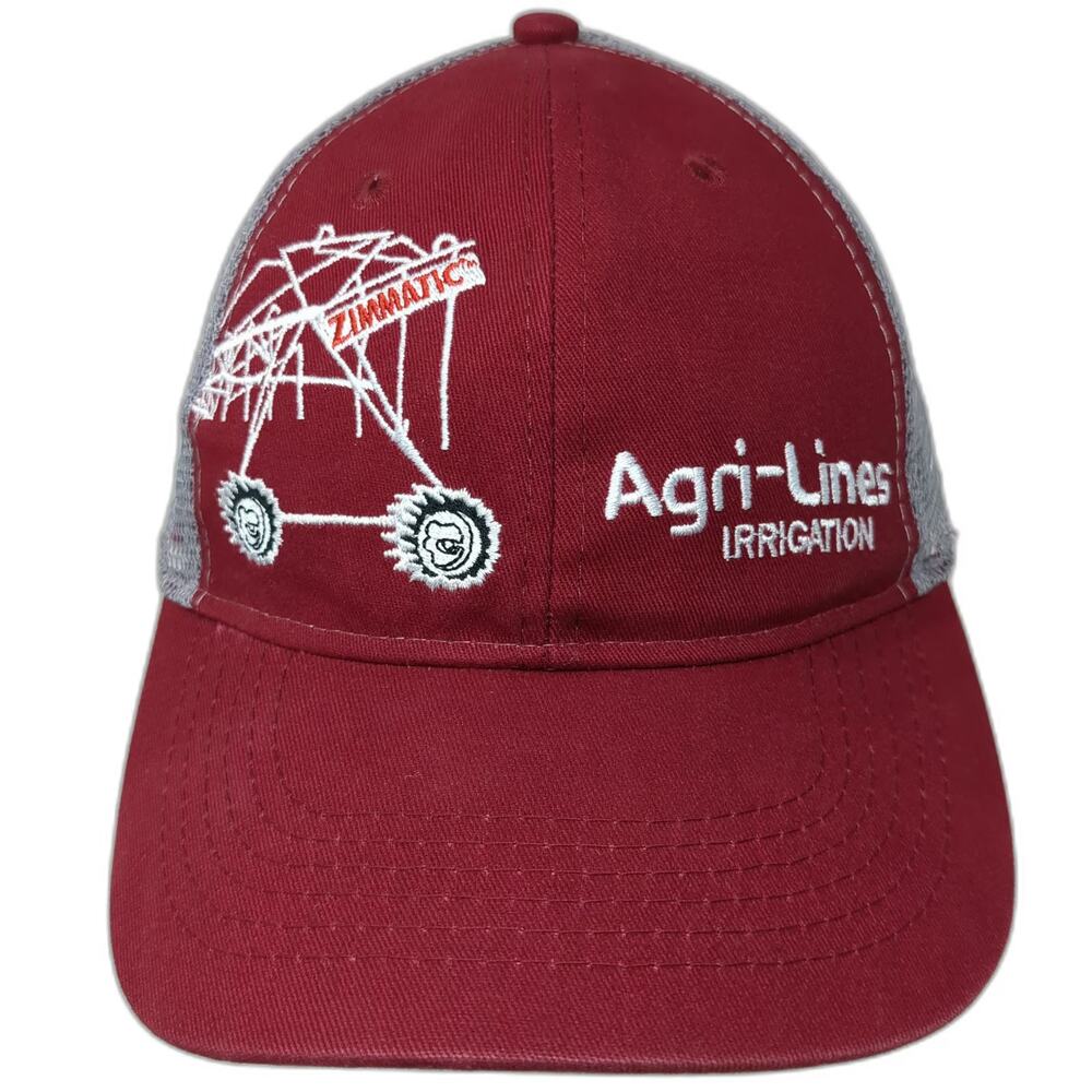 360 Apparel Baseball Cap Red Gray One Size Mesh Back Zimmatic Irrigation Hat